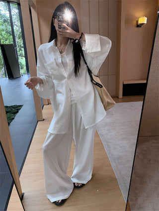 Loose Shirt with Draped Pants