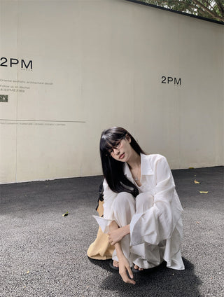 Loose Shirt with Draped Pants