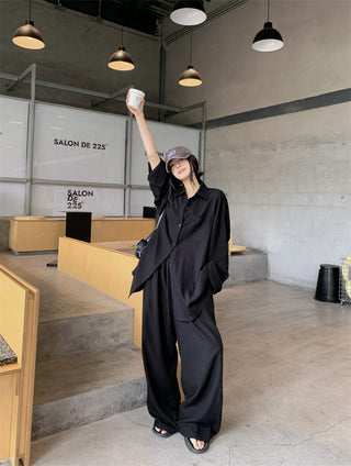 Loose Shirt with Draped Pants
