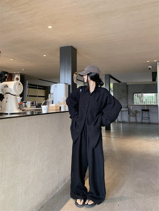 Loose Shirt with Draped Pants