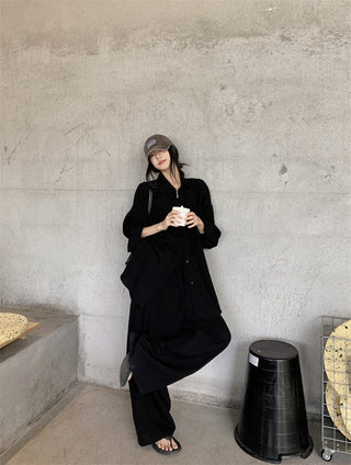 Loose Shirt with Draped Pants