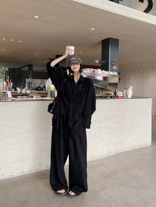 Loose Shirt with Draped Pants