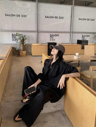 Loose Shirt with Draped Pants