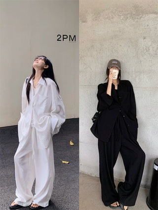 Loose Shirt with Draped Pants