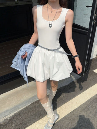 Striped Polo with White Vest