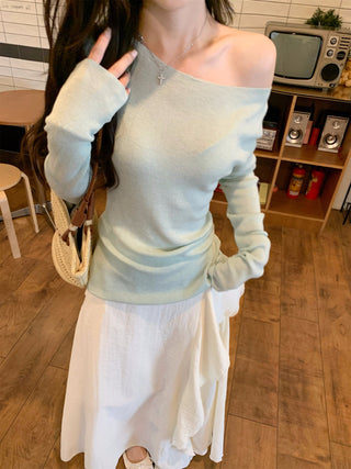 Green Off-Shoulder with Skirt