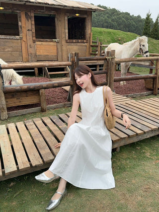 Sleeveless Vest with White Dress