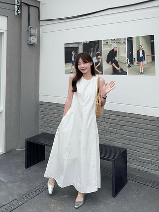 Sleeveless Vest with White Dress