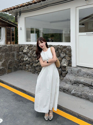 Sleeveless Vest with White Dress