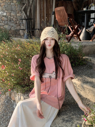 Lace Patch Top with Skirt