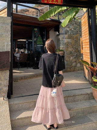 Lace Patch Top with Skirt