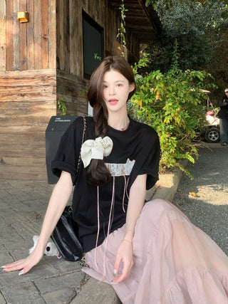 Lace Patch Top with Skirt
