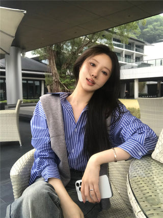 Striped Blue Shirt