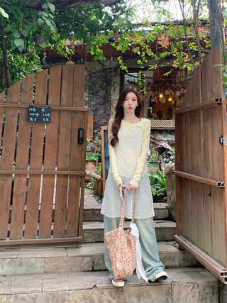 Long Sleeve with Lace Blouse