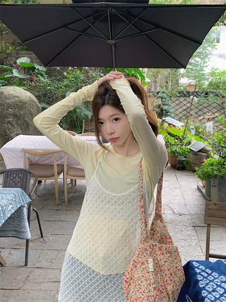 Long Sleeve with Lace Blouse