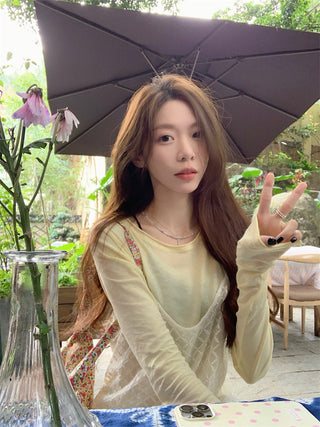 Long Sleeve with Lace Blouse