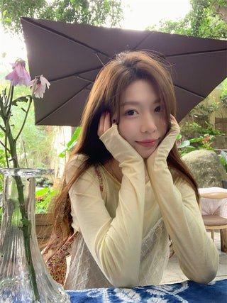 Long Sleeve with Lace Blouse