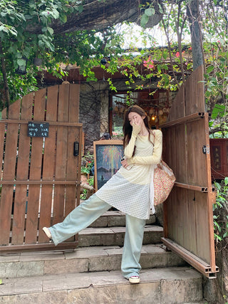 Long Sleeve with Lace Blouse