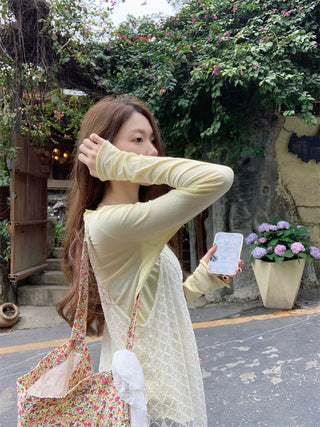 Long Sleeve with Lace Blouse