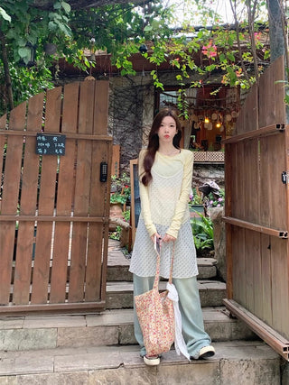 Long Sleeve with Lace Blouse