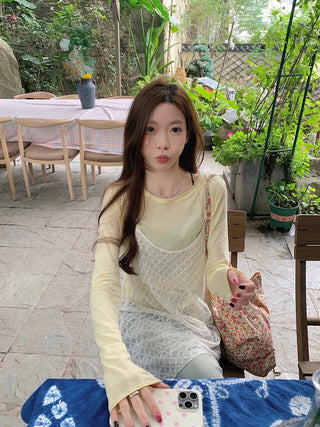 Long Sleeve with Lace Blouse