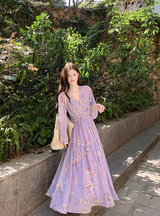 Floral V-Neck Dress