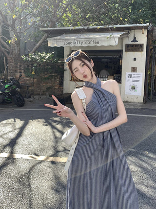 Striped Halter Dress