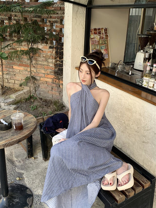 Striped Halter Dress
