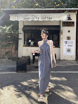 Striped Halter Dress