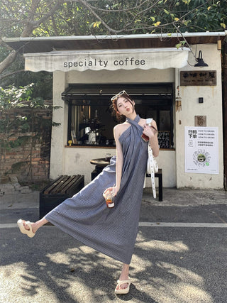 Striped Halter Dress