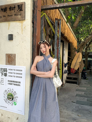 Striped Halter Dress