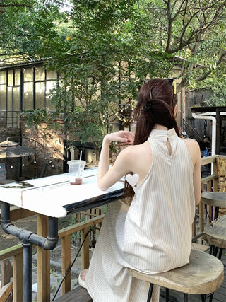 Striped Halter Dress