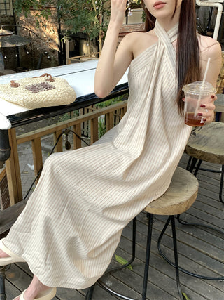 Striped Halter Dress