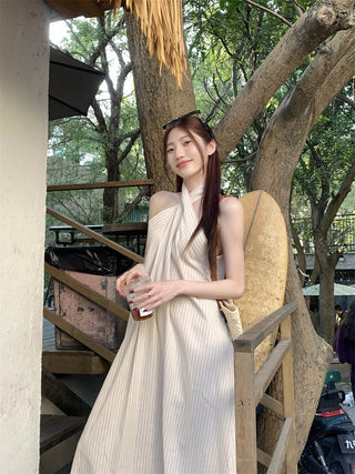 Striped Halter Dress