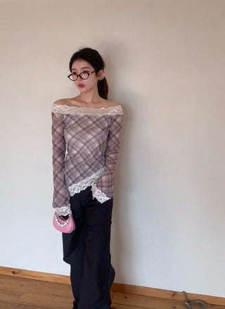 Pattern Off-Shoulder Top