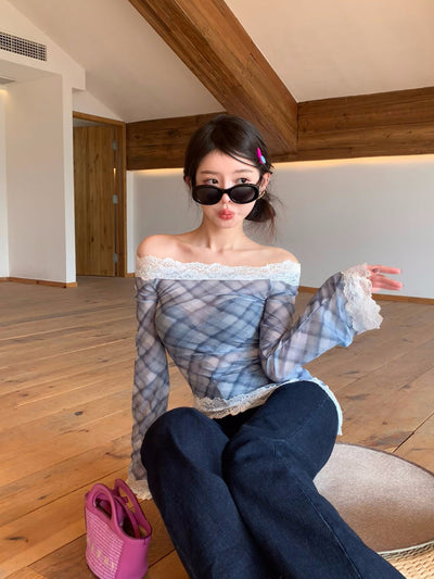 Pattern Off-Shoulder Top