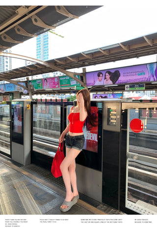 Red Slip Vest with Pad