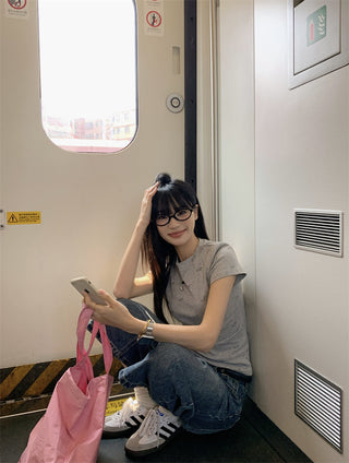 Dog Print Shoulder Top