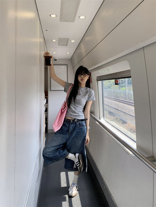 Dog Print Shoulder Top