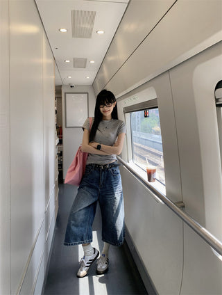 Dog Print Shoulder Top