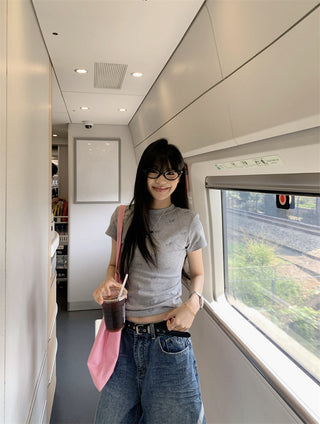 Dog Print Shoulder Top