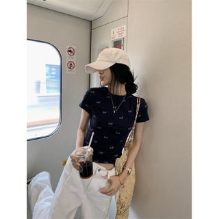 Dog Print Shoulder Top