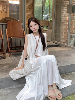 Loose Sleeveless A-Line Dress