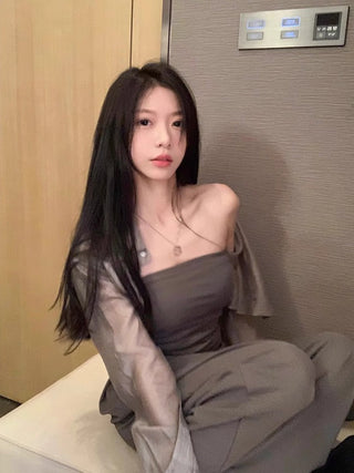 Long Sleeve Shirt with Wide Pants