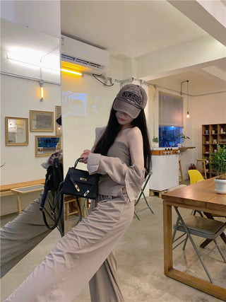 Long Sleeve Shirt with Wide Pants