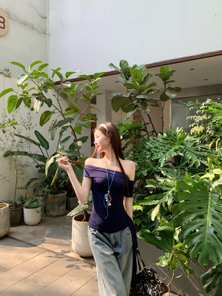 Ribbon Off-Shoulder Tube Top