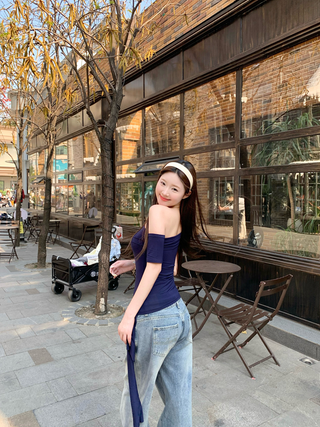 Ribbon Off-Shoulder Tube Top