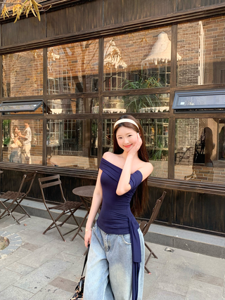 Ribbon Off-Shoulder Tube Top