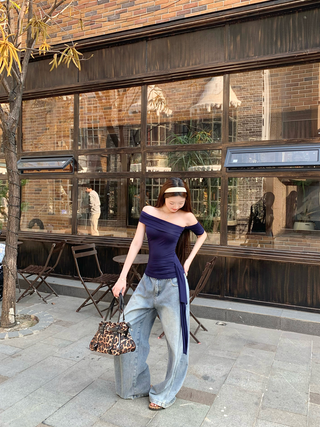 Ribbon Off-Shoulder Tube Top