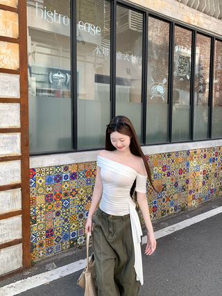 Ribbon Off-Shoulder Tube Top